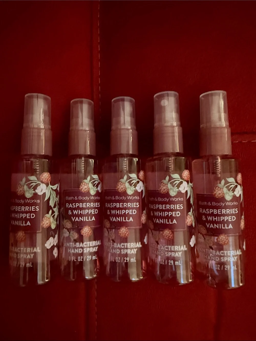BBW 5pc Raspberries & Whipped Vanilla Antibacterial hand spray